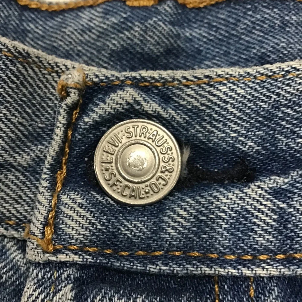 Levis 501 Women's 31 x 28‎ Blue High Rise Distressed  Skinny Jeans Size